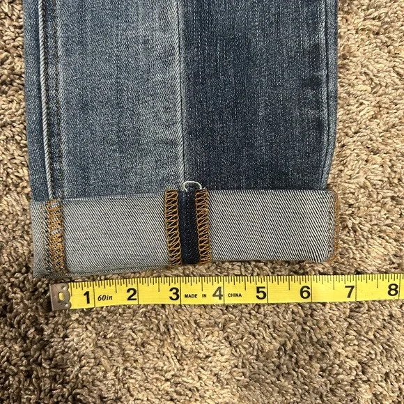 Risen Women’s  Jeans 3 Cropped Cuff Stretch - Picture 2 of 8